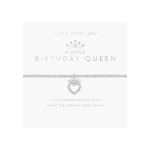 A Little 'Birthday Queen' Bracelet | Silver Plated