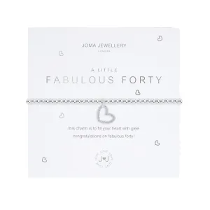 A Little 'Fabulous Forty' Bracelet | Silver Plated