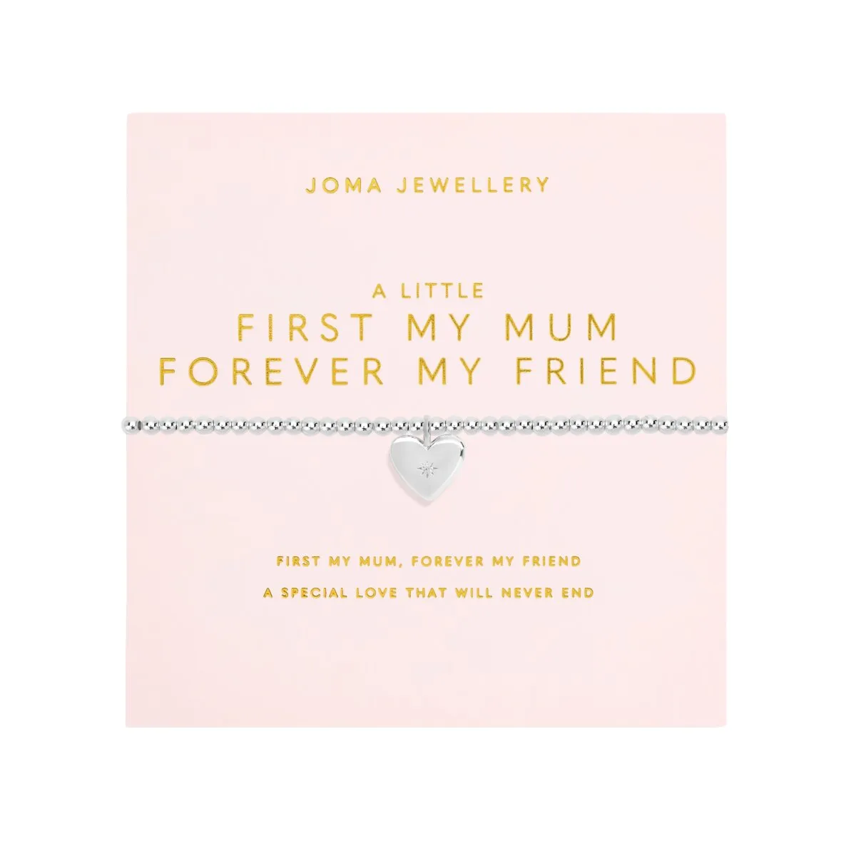 A Little 'First My Mum Forever My Friend' Mother's Day Bracelet | Silver Plated