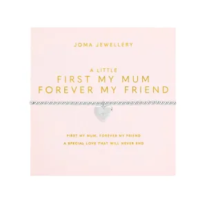 A Little 'First My Mum Forever My Friend' Mother's Day Bracelet | Silver Plated