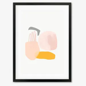 Abstract Pastel Shapes Framed Art