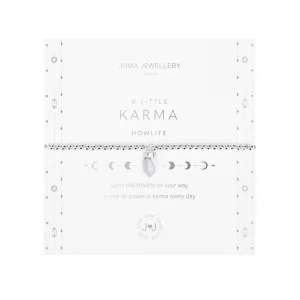 Affirmation Crystal 'Karma' Bracelet | Silver Plated with Howlite