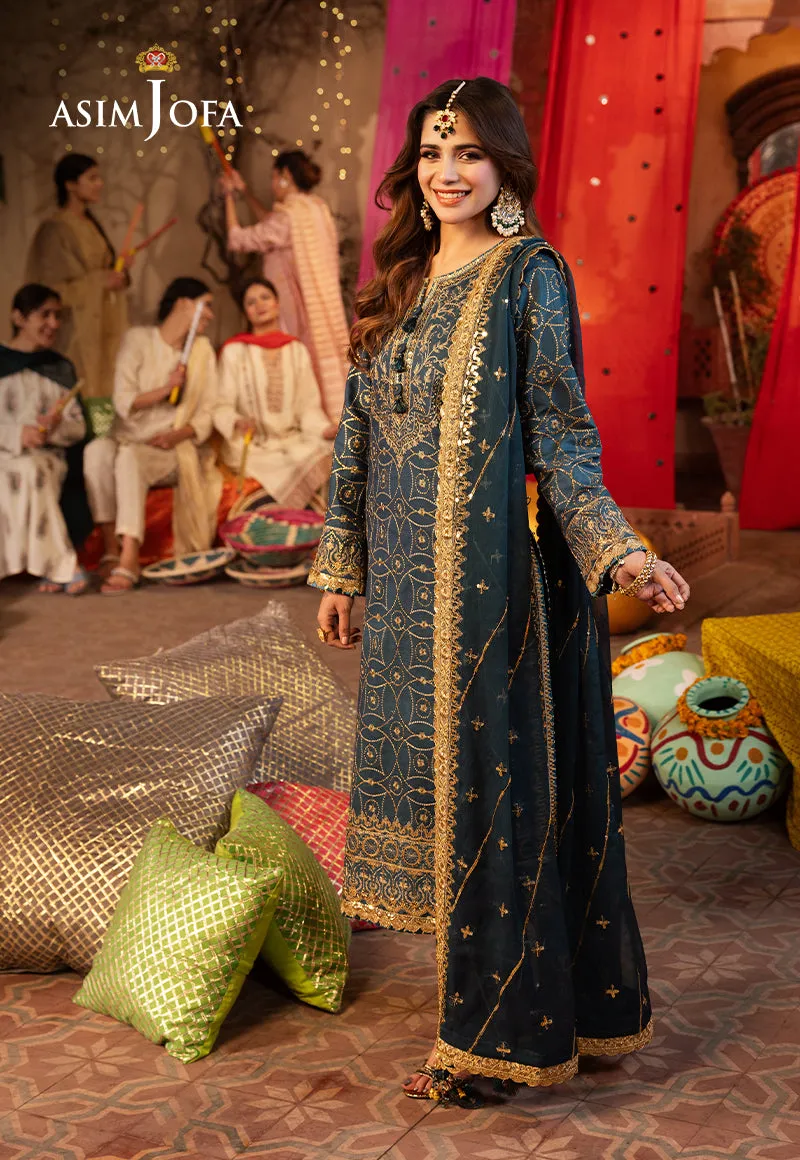 AJCD-01 EMBROIDERED TWISTED SILK 3 PCS