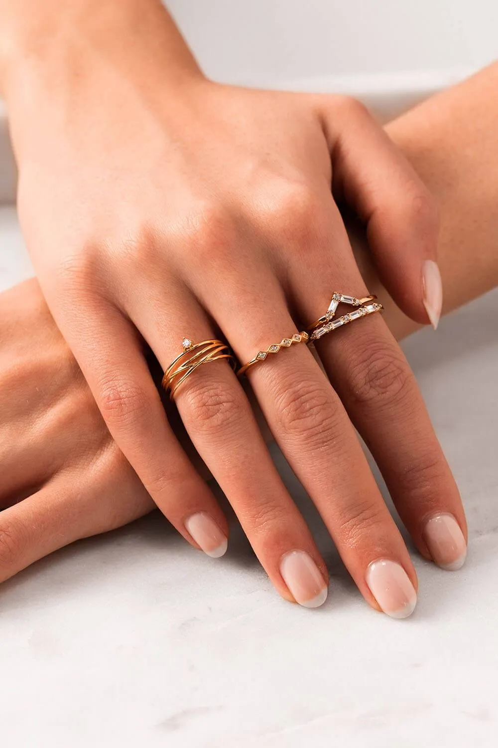 Barstone Ring 18k Gold Plated