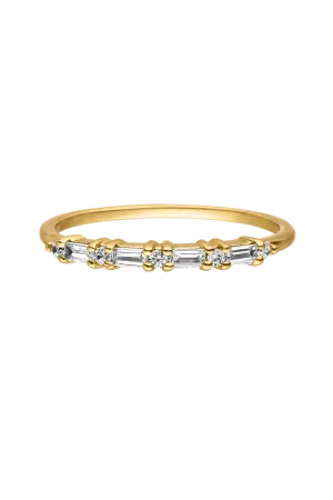 Barstone Ring 18k Gold Plated