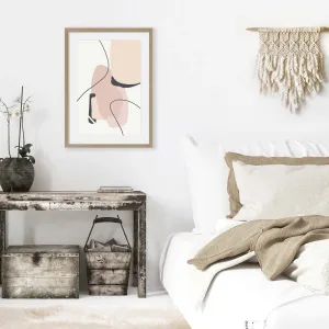 Beige Contemporary Framed Art