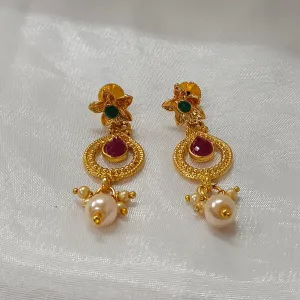 Bhavi Jewels Gold Plated Dangler Earrings