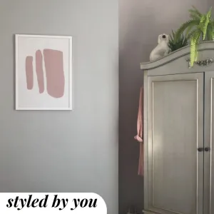 Blush Three Lines Framed Art