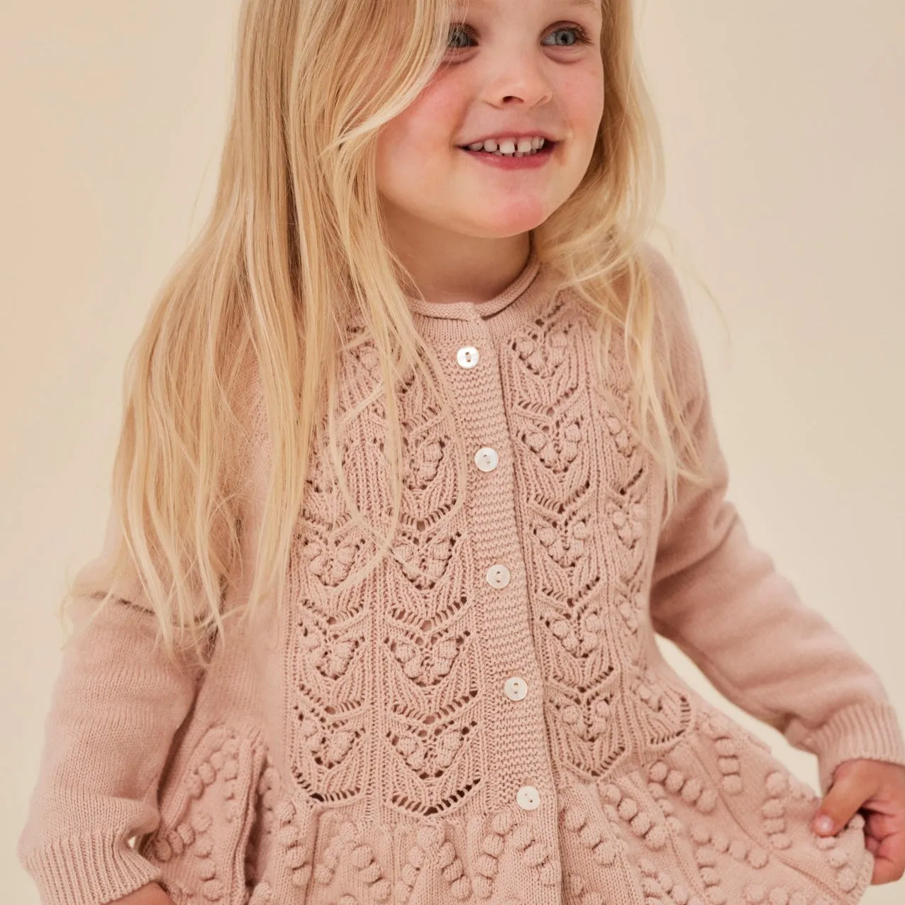Cabby Strick-Cardigan Peach Blush