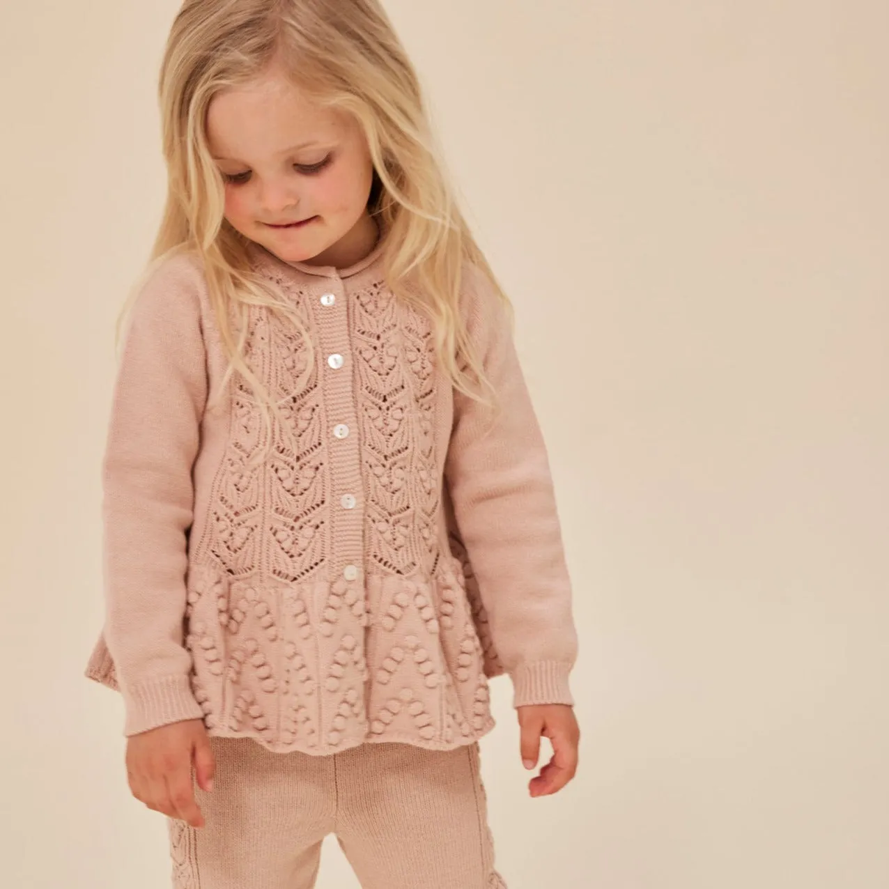 Cabby Strick-Cardigan Peach Blush