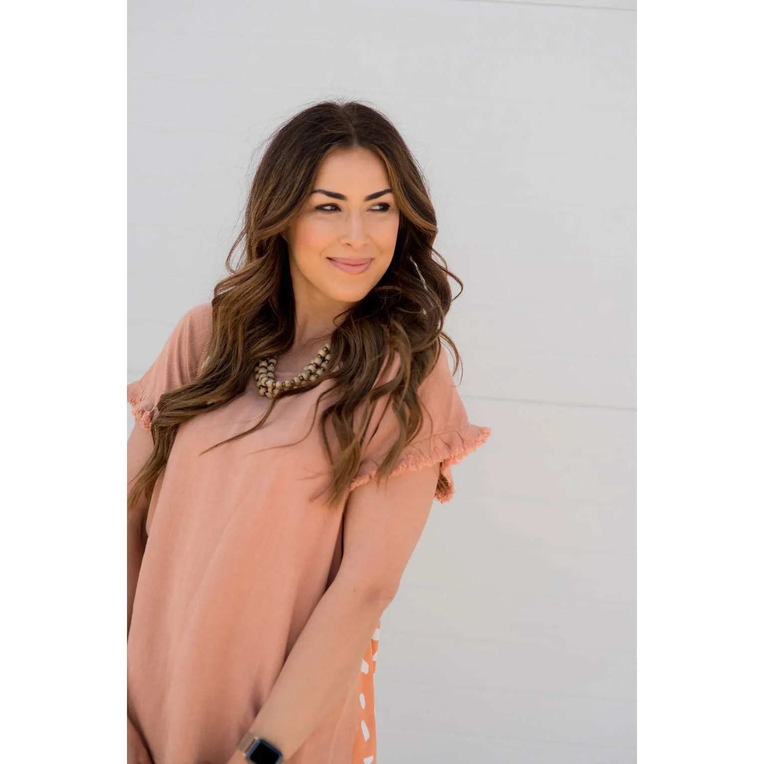 Cheetah Back Fringe Bottom Tee