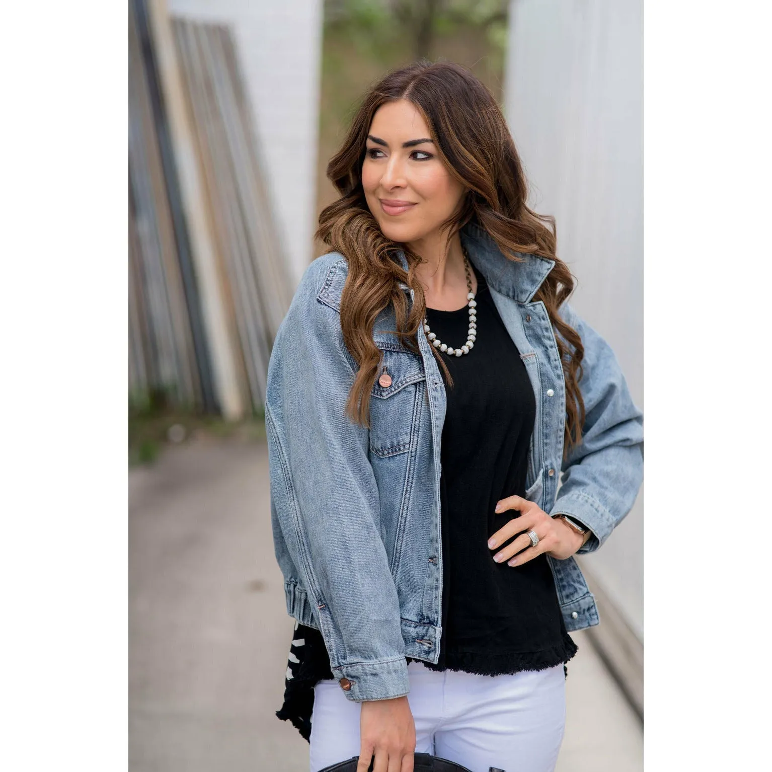 Cheetah Back Fringe Bottom Tee