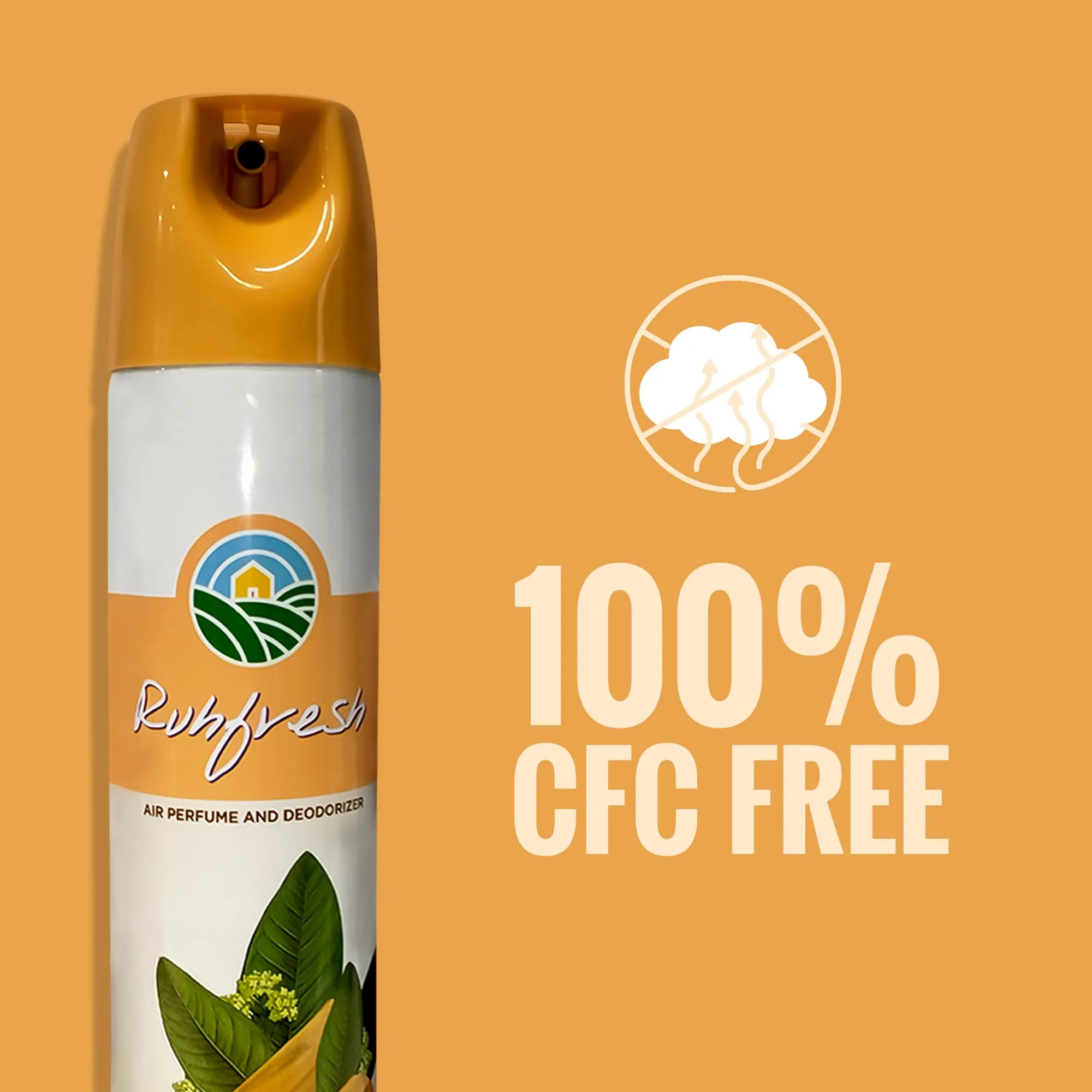 Ruhfresh Sandalwood । Air Freshener । Room Freshener । Long Lasting । Car Freshener । Sandal Fragrance । Made in India । 275ml